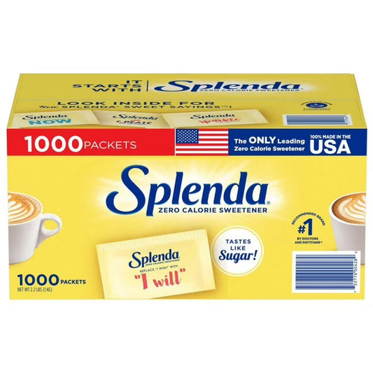Splenda Zero Calorie Sweetener Packets, 1,000 ct