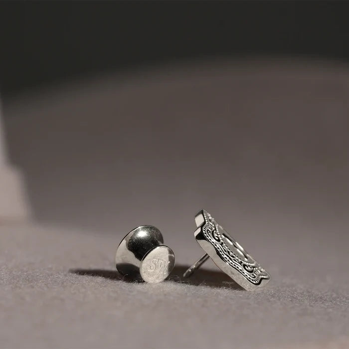 SpurWest Mini Belt Buckle Hatpin (Longhorn) - Silver