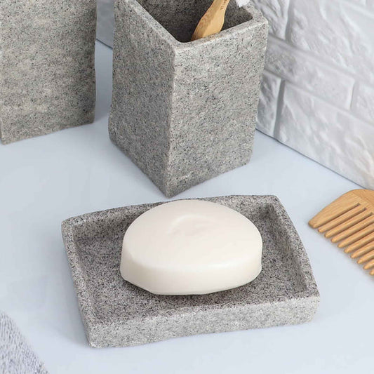 Stone-Effect Soap Dish Holder Resin Tray