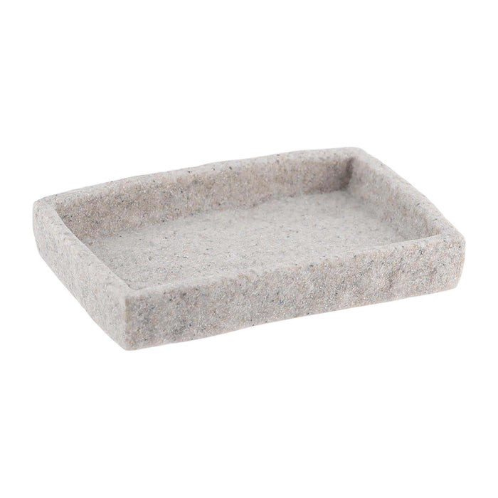 Stone-Effect Soap Dish Holder Resin Tray