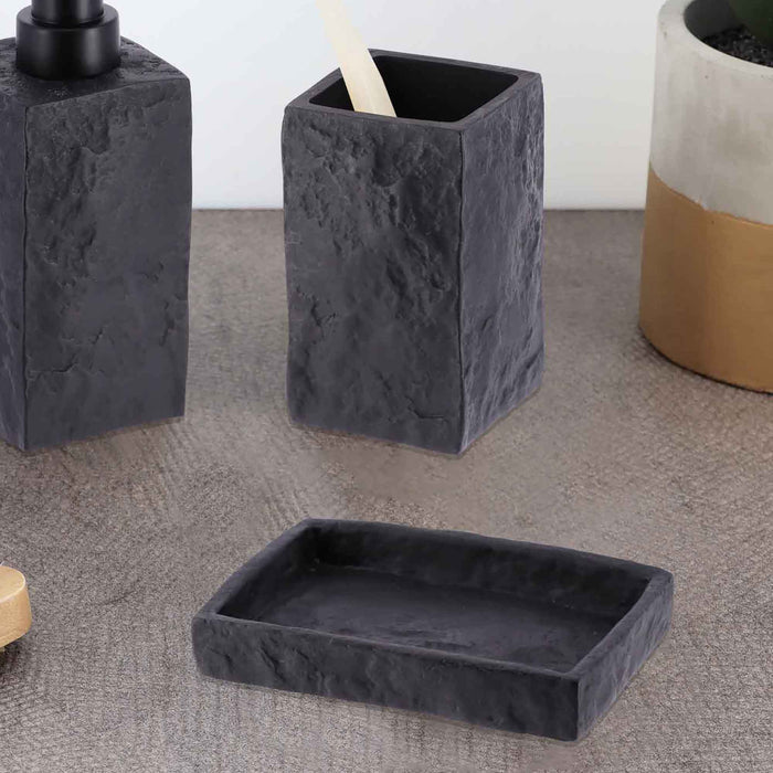 Stone-Effect Soap Dish Holder Resin Tray