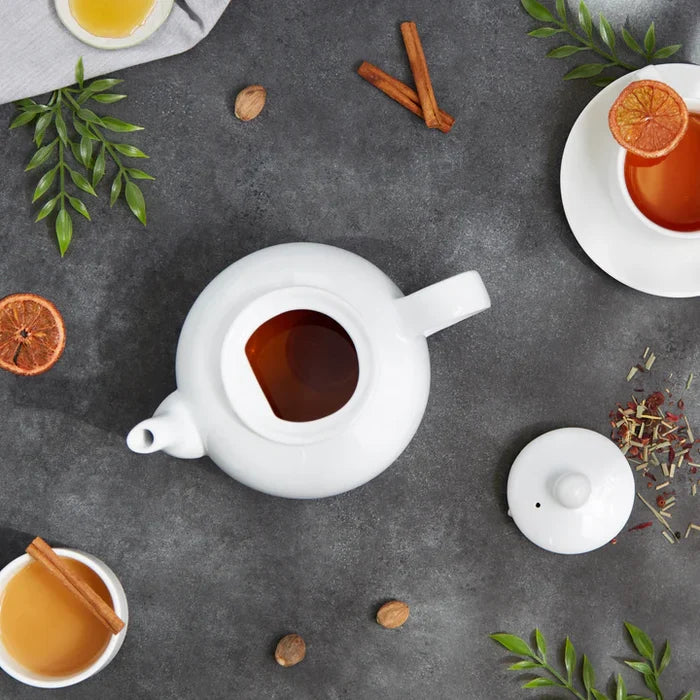 Stoneware Teapot White 16oz