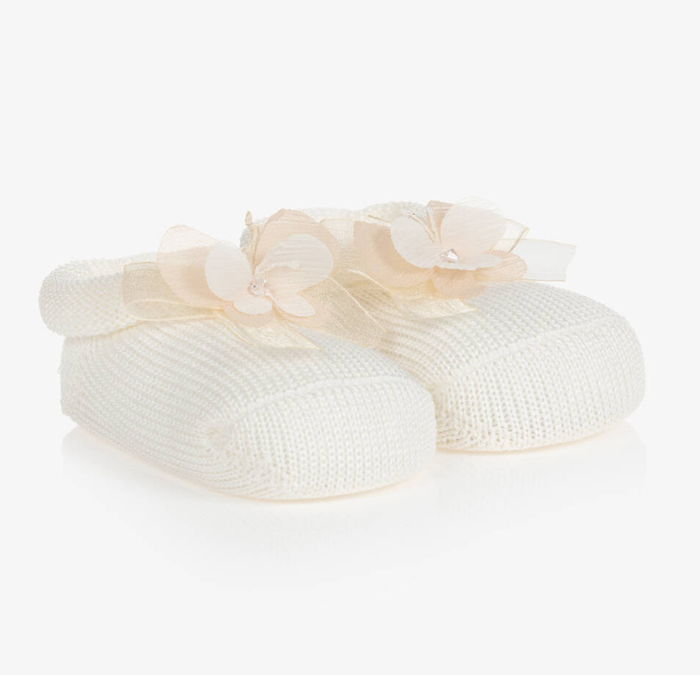 STORY LORIS Ivory Booties & Headband Set