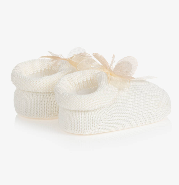 STORY LORIS Ivory Booties & Headband Set