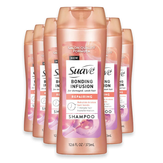 Suave Bonding Infusion Repair Shampoo with 3 Amino Acids and Citric Acid - 12.6 oz - 6 Pack