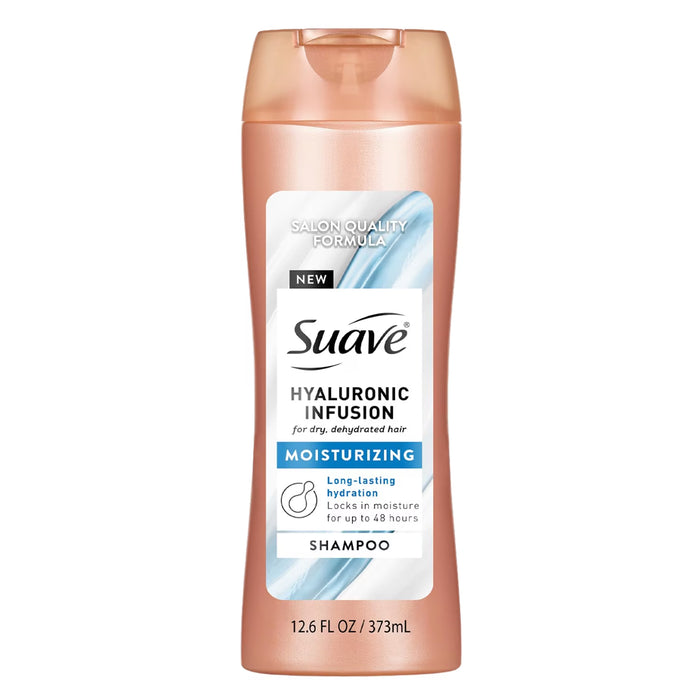 Suave Hyaluronic Acid Infusion Shampoo with QuenchLock Technology - 12.6 oz - 6 Pack