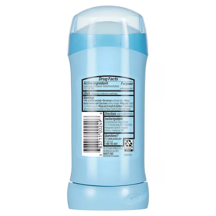 Suave Invisible Solid Antiperspirant Deodorant Stick, Shower Fresh Scent, 2.6 oz - 12 Pack