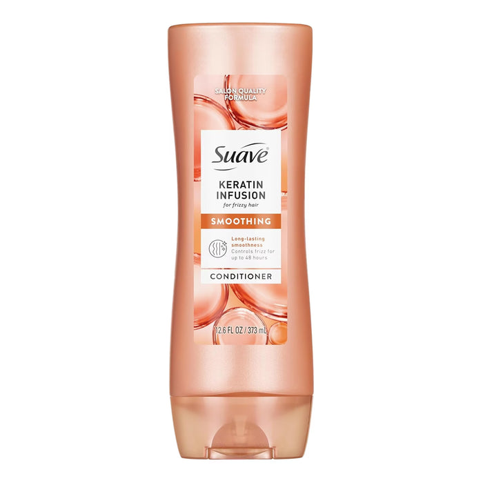 Suave Keratin Smooth Conditioner with Keratin Protein Frizz-Control Hair Care - 12.6 oz - 6 Pack