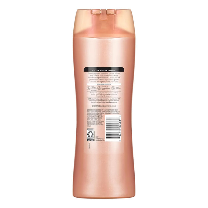 Suave Keratin Smooth Shampoo with Keratin Protein Low-Sulfate Frizz-Control Hair Care - 12.6 oz - 6 Pack