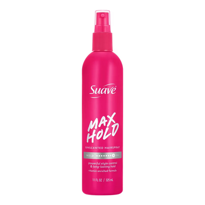 Suave Max Hold Non-Aerosol Hairspray Unscented  - 11 oz - 12 Pack