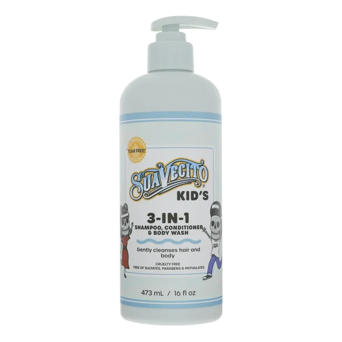 Suavecito Kid's 3-in-1 sjampo, balsam og body wash