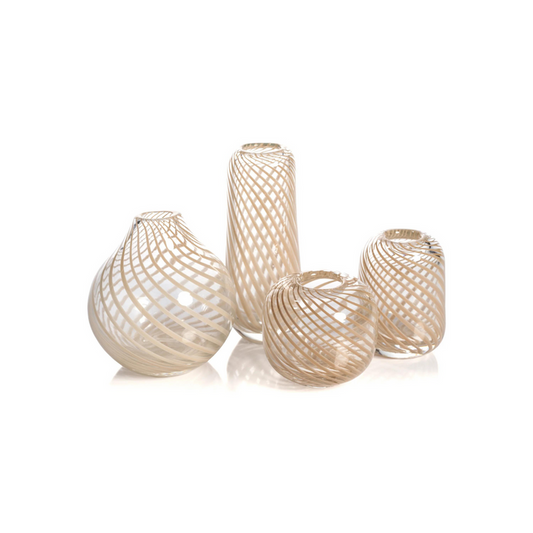 Swirl Glass Bud Vases