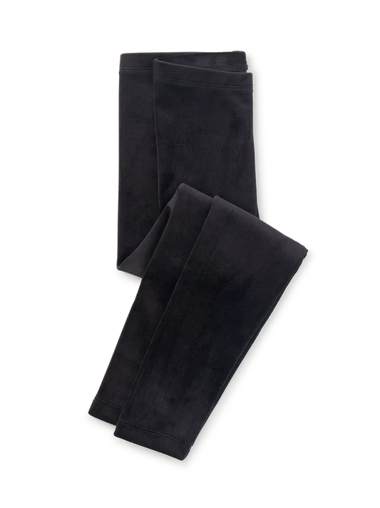 Tea Collection Velour Leggings in Jet Black