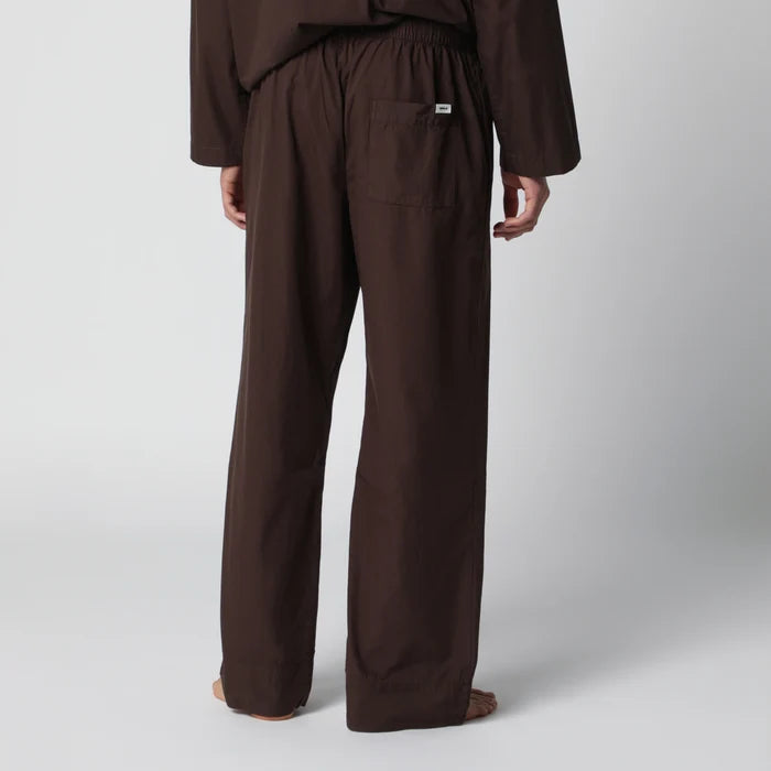 Tekla - Brown cotton pajama trousers