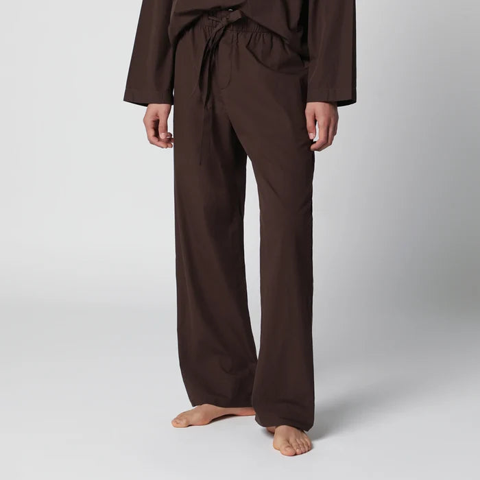Tekla - Brown cotton pajama trousers