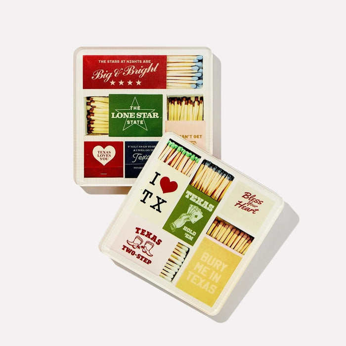 Texas Matchbook Acrylic Coaster Set