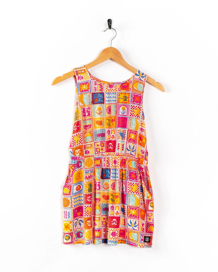 Tiles Kids Dress in Multi