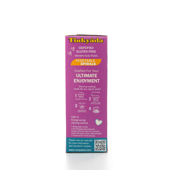 Tinkyada Brown Rice Pasta Vegetable Spirals 340g