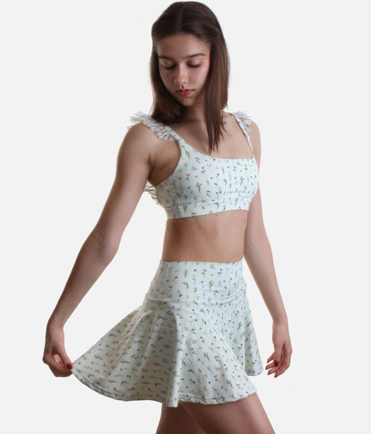 High-Waisted Twirl Skort – Activewear with 2-Pocket Inner Shorts