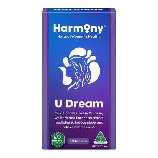 Box of Harmony U Dream tablets on a white background.