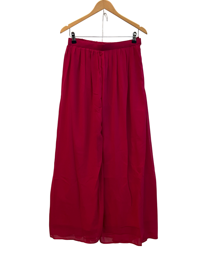 UK 12 / 38" - Fuchsia Pink - Ladies Sharara / Palazzo Trousers Suit - UK Stock - Sangeet / Henna / Weddings - OC76148 TA