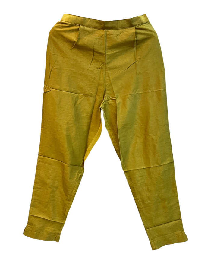 UK 12 / 38" - Olive Green - Silky Ladies Trousers Suit - Sangeet / Henna / Temple - OC34091 TC
