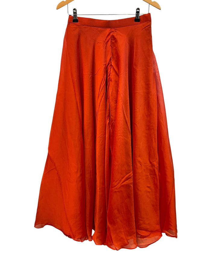 UK 12 / 38" - Orange - Ladies Sharara / Palazzo Trousers Suit - UK Stock - Sangeet / Henna / Weddings - DIL8640 TP
