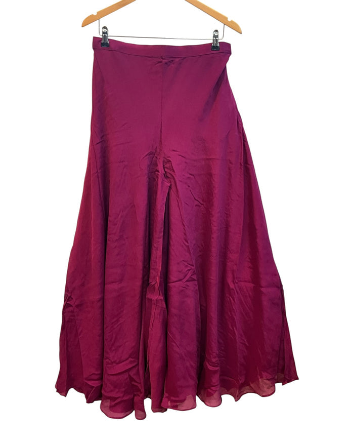 UK 12 / 38" - Wine - Ladies Sharara / Palazzo Trousers Suit - UK Stock - Sangeet / Henna / Weddings - DIL9427 JY