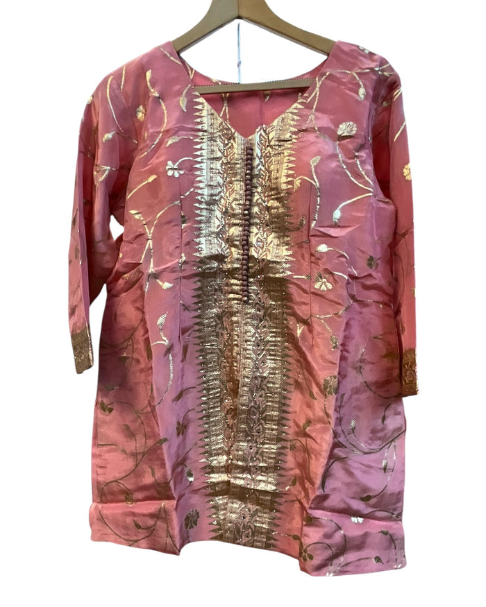 UK 16 / 42" - Baby Pink- Ladies Sharara / Palazzo Trousers Suit - UK Stock - Sangeet / Henna / Weddings - DIL29006 VP