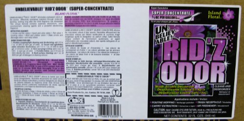 Unbelievable! UKO-505 32 Oz. Rid'z Odor Island Floral Super Concentrated Deodorizer (Case of 12)