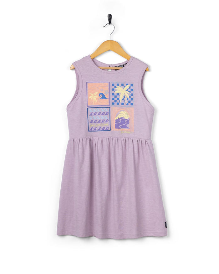 Vacay Kids Dress in Purple