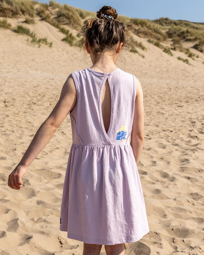 Vacay Kids Dress in Purple