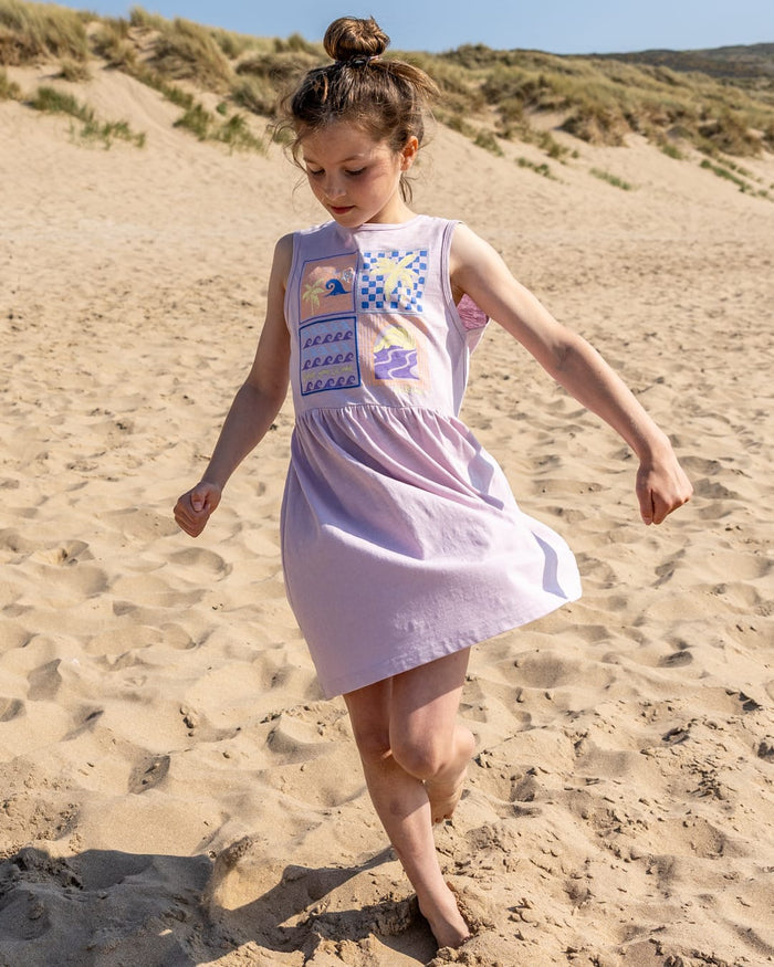 Vacay Kids Dress in Purple