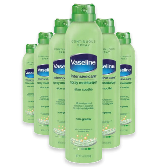 Vaseline Aloe Soothe Spray Moisturizer 6.5 oz - 6 Pack