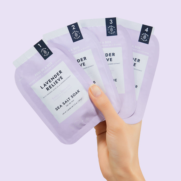 Voesh Deluxe 4 Step Pedi-in-a-Box Lavender Relieve
