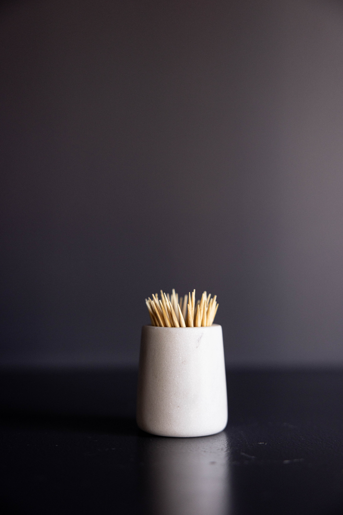White Marble Toothpick Holder - Magnolia Lane co. Home + Garden + Gift