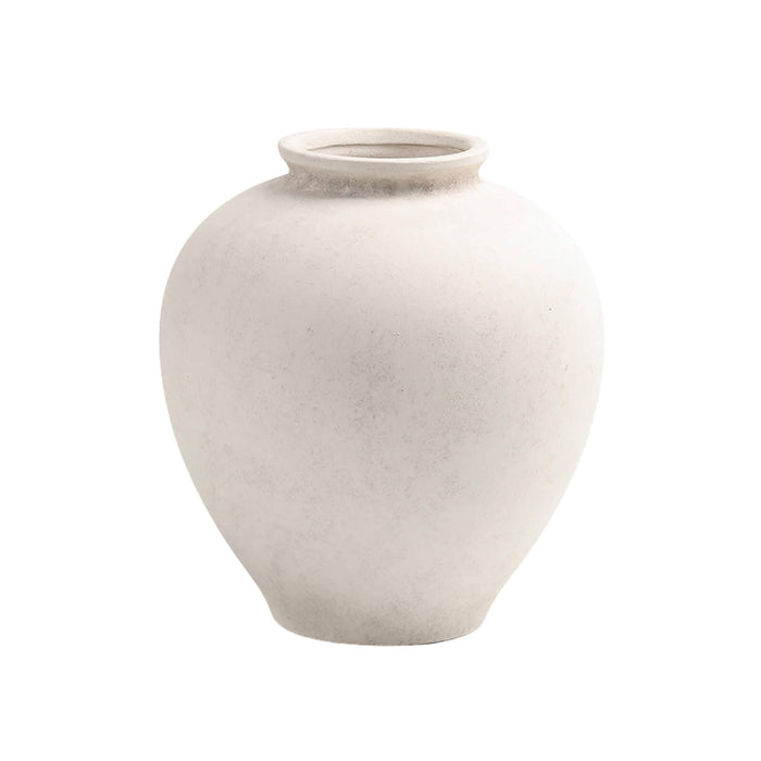 WHITE TERRACOTTA VASE LARGE - Magnolia Lane co. Home + Garden + Gift
