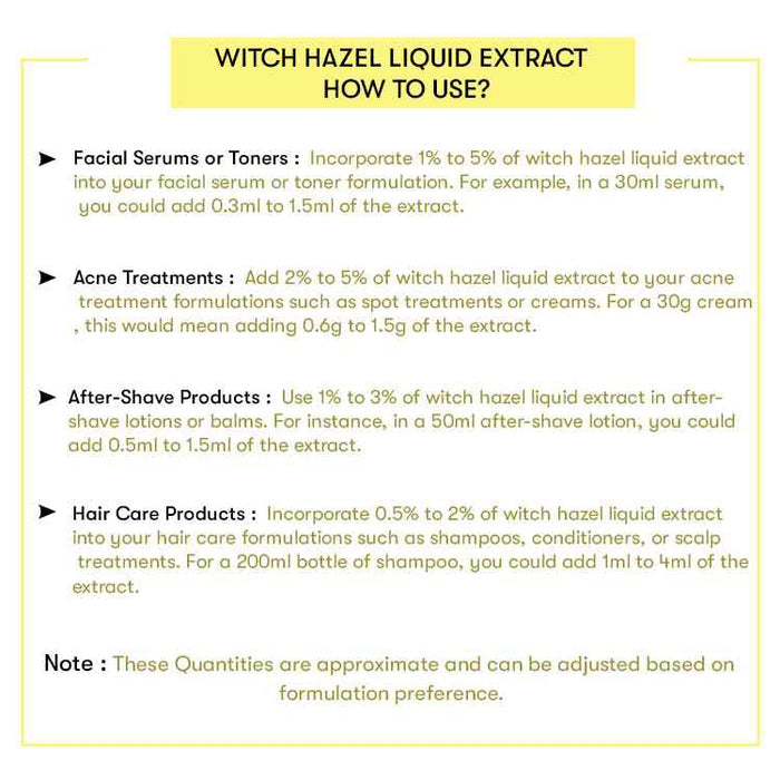 How to use Witch Hazel Liquid Extract