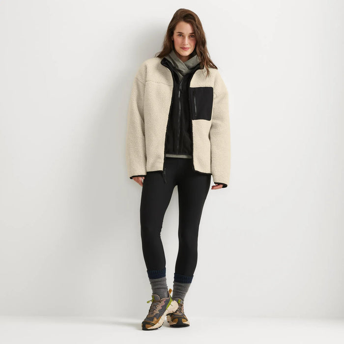 Women's Chilali Faux Shearling Fleece Jacket-Oyster-Regular-3