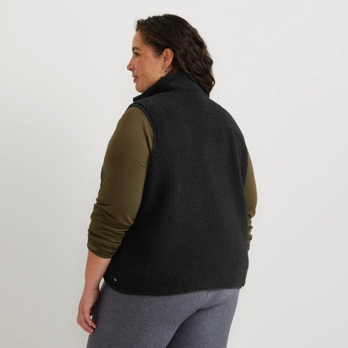 Women's Chill Out Fleece Vest-Black-Plus-3
