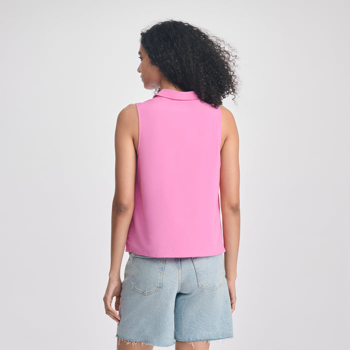 Women's Departure Collared Tank-Misty Rose-6