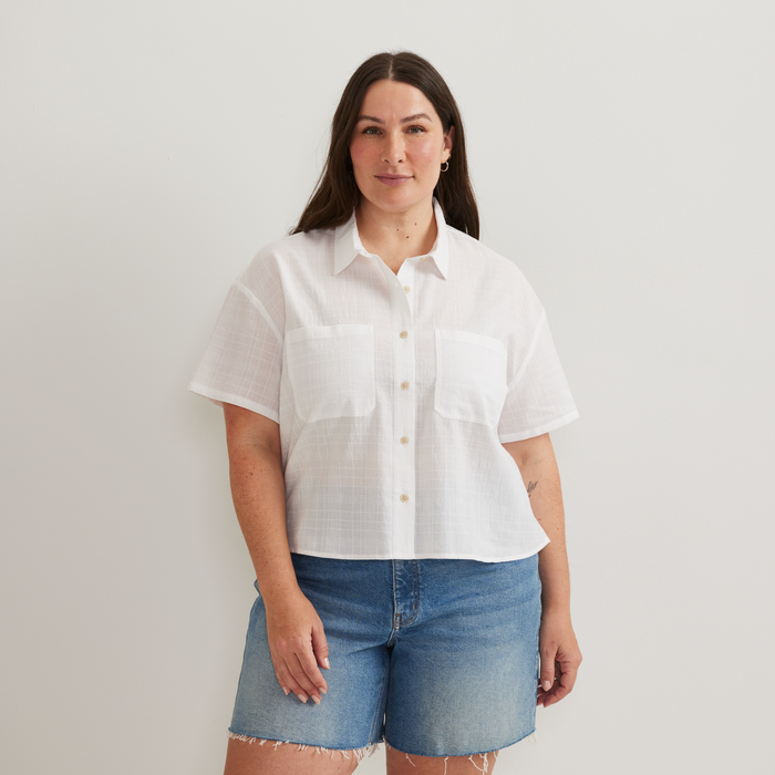 Women's Destination Two-Pocket Utility Shirt - Indigo-White-Plus-C1