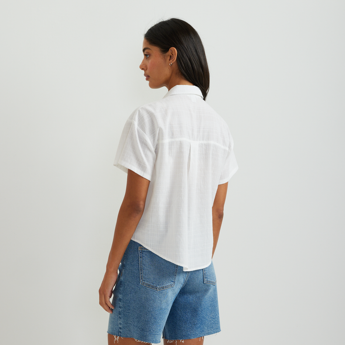 Women's Destination Two-Pocket Utility Shirt - Indigo-White-Regular-F1