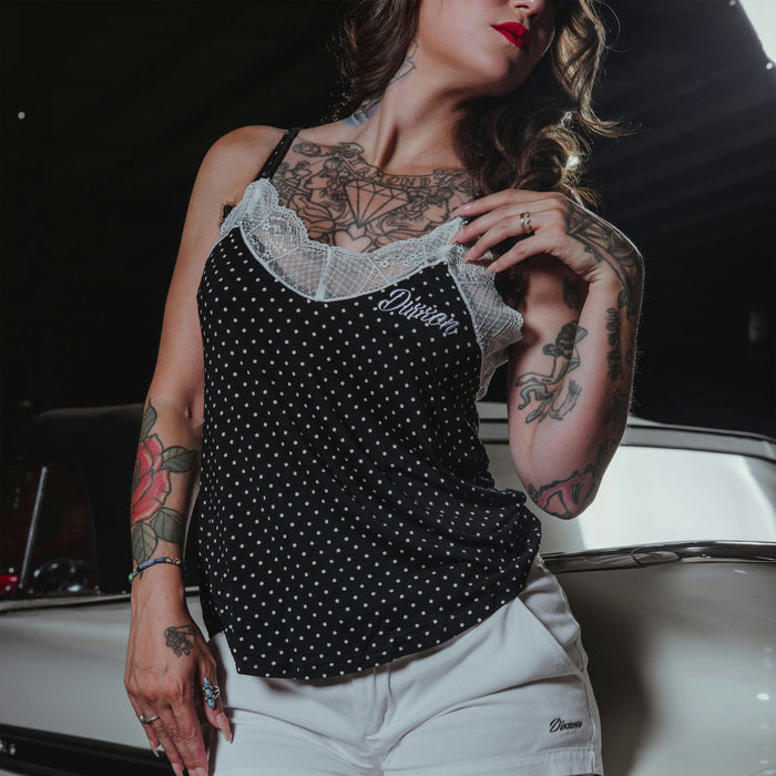 Women's Lace Cami Halter - Black Milton - Dixxon Flannel Co.
