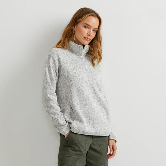 Women's Radiator Fleece 2.0 Snap Mock Pullover-Lt Gray-Regular-8