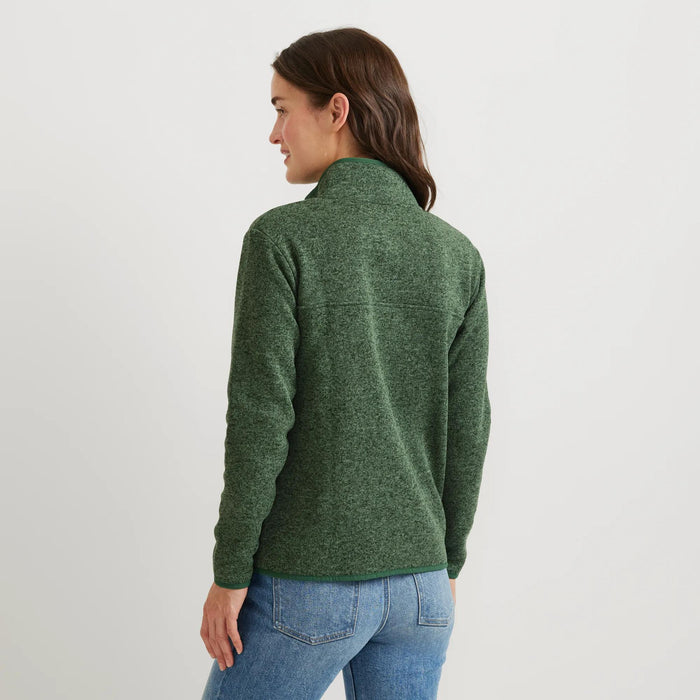 Women's Radiator Fleece 2.0 Snap Mock Pullover-Dk Hunter-Regular-5