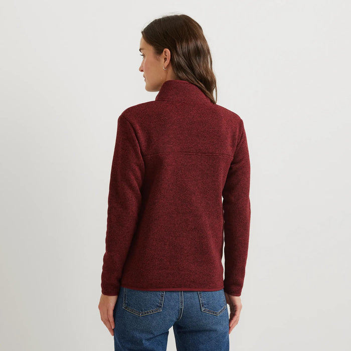 Women's Radiator Fleece 2.0 Snap Mock Pullover-Black Cherry-Regular-6