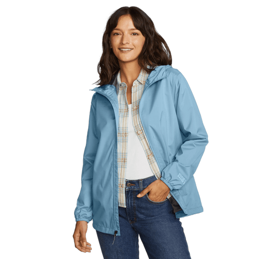 Women's Rainy Pass Water-Repellent Hooded Jacket-Blue Fog-Regular-1