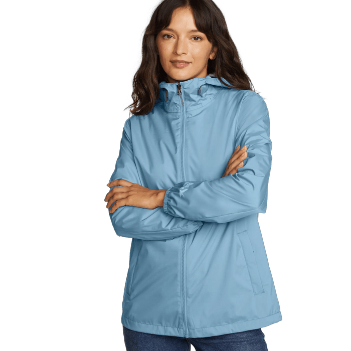 Women's Rainy Pass Water-Repellent Hooded Jacket-Blue Fog-Regular-2