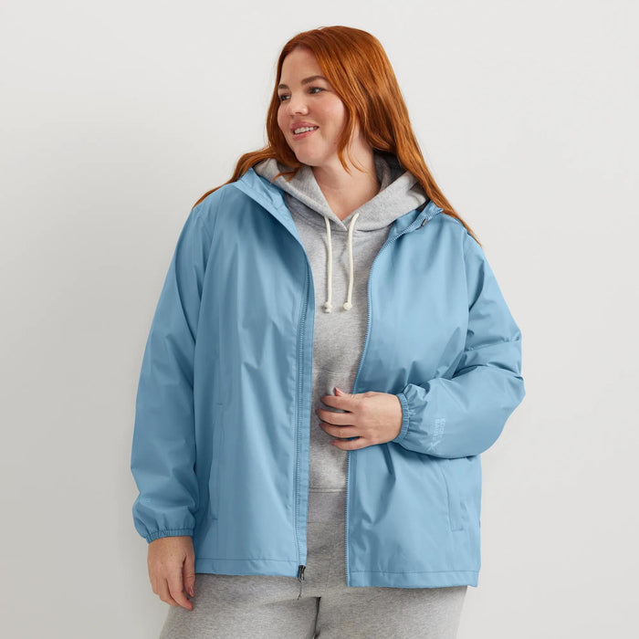 Women's Rainy Pass Water-Repellent Hooded Jacket-Blue Fog-Plus-5